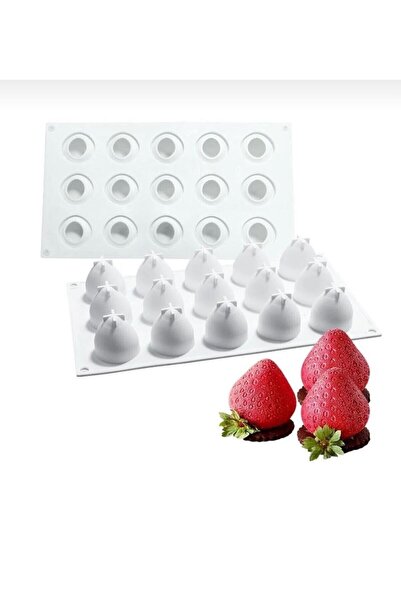 Şenhomee Silicone Epoxy Strawberry Cake Chocolate Truffle Mold Jelly Soap Candle Mold