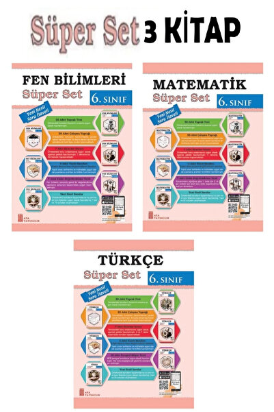 Ata Yayıncılık 6. Sınıf Süper Set Soru Bankası Seti 3 Kitap