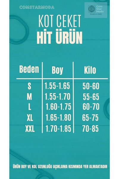 comstar Men's Trend Polo Neck Slim Fit Denim Jeans Military Jeans Jacket