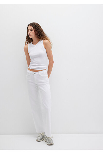 Mavi Deli Dolu Everyday Casual Beyaz Jean Pantolon 1010485183