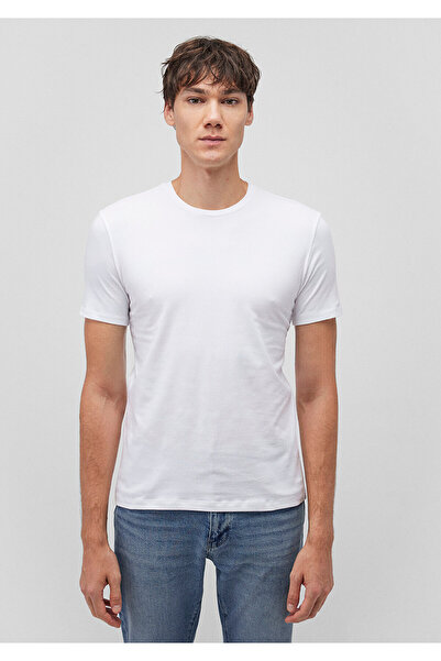 Mavi 2er-Pack Herren-Basic-T-Shirt mit Rundhalsausschnitt, taillierter / figurbetonter Schnitt 0611785-622