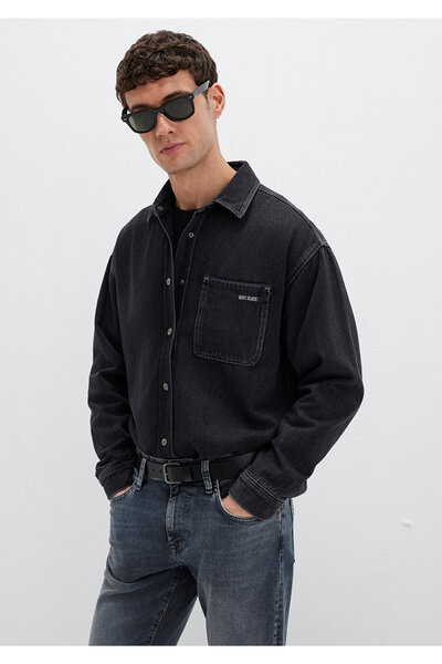 Mavi Aidan Black Antrasit Jean Gömlek Regular Fit / Normal Kesim 0210588-85622