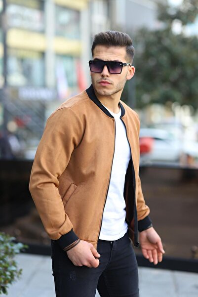 comstar Мъжко студентско яке от набук и велур без подплата, водоотблъскващо водоустойчиво яке