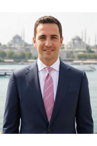 1001 Kravat Mavi Çizgili 7,5 Cm Genişliğinde Pembe Kravat