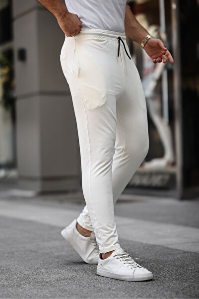 comstar Чоловічі двійні штани з еластичним поясом, вузькі, екрю