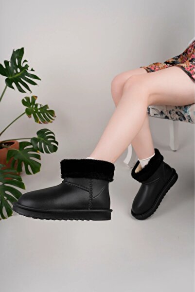 MİYA Kadın Su Geçirmez İçi Kürklü Yumuşak Rahat Comfort Tabanlı Yağmur Kar Botu Kış Bahar Günlük Kaymaz