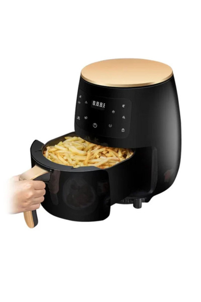 MANDU Friteuză fără ulei 6 litri Friteuză cu aer MAXTOP, afișaj digital, funcție de coacere, NEGRU