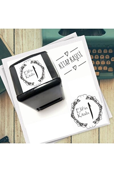 E-Hediyeci Klasik Elif Temalı Kişiye Özel Kitap Damgası- 206