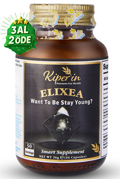 Kiperin Elixea ‘Longevity' | Resveratrol, Glutatyon, Koenzim Q10, NMN, NADH, PQQ.. | 60 Kapsül