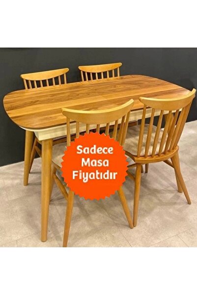 Evistro Ortadan Açılır Büyüyen Yemek Masası Ceviz 80x130cm SADECE MASA FİYATIDIR