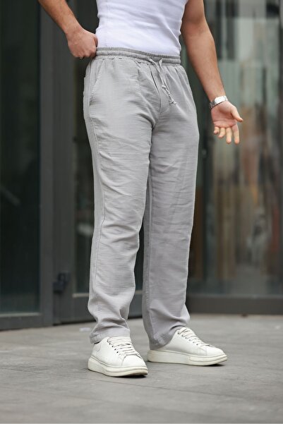 comstar Чоловічі штани з еластичним поясом, сірі, баггі, з широкими штанинами
