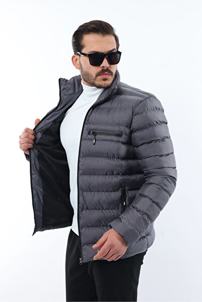 comstar Чоловічий трендовий стильний пуховик з блискавкою