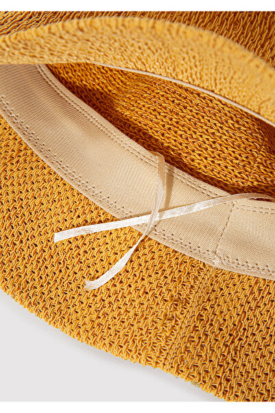 Mavi Sarı Hasır Bucket Şapka 1910080-34333