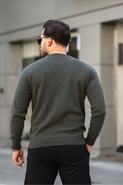 comstar Men's crew neck cotton knit sweater