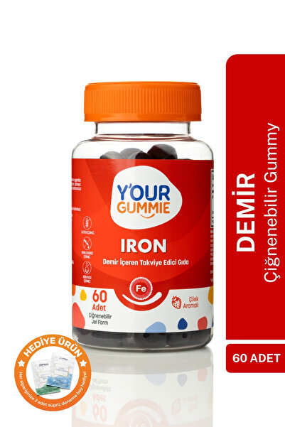 Y'our Gummies Iron Supplement Chewable Gel Vitamin Lipofer: Ferrous Pyrophosphate - Iron Gummies