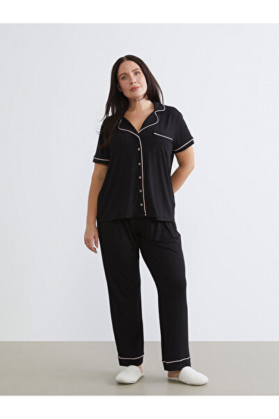 LC Waikiki Özmarka New Season Shirt Collar Women's Pajama Set