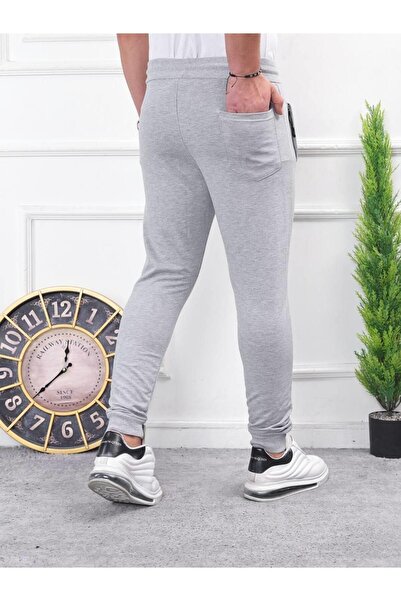 comstar Чоловічі штани з еластичним поясом і принтом, сірі, джоггер