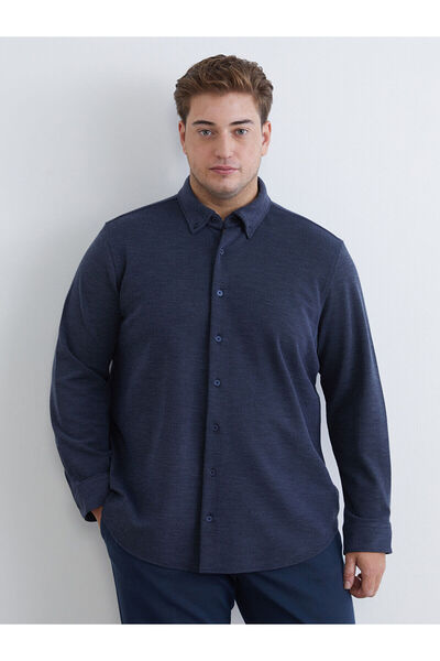 LC Waikiki Vizyon New Season Plus Size Regular Fit Long Sleeve Men's Shirt