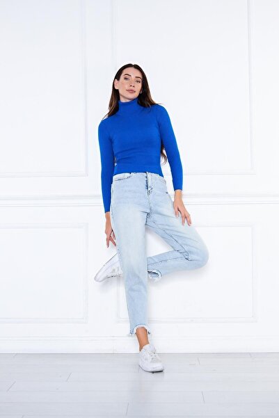 comstar Жіночий щоденний капюшон з рибальським коміром, синій, з фіолетовою облямівкою