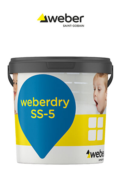 WEBER Dry SS-5 20 Kg Beyaz | Süper Elastik Su Yalıtım Çatı İzolasyon Malzemesi | Çift Komponentli