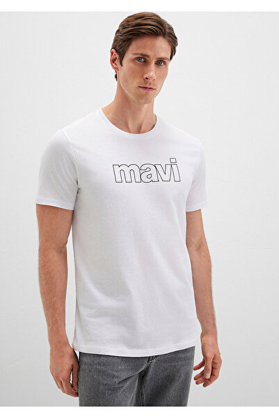 Mavi Weißes T-Shirt mit Logodruck, Slim Fit / Slim Fit 065781-620