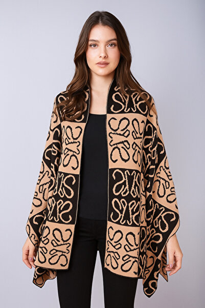 Sebir Moda Şal tricotat cu două feţe cu model