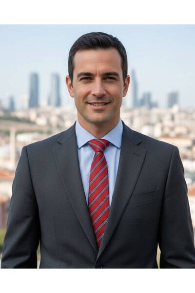 1001 Kravat Navy Blue White Striped 8 cm Wide Red Tie