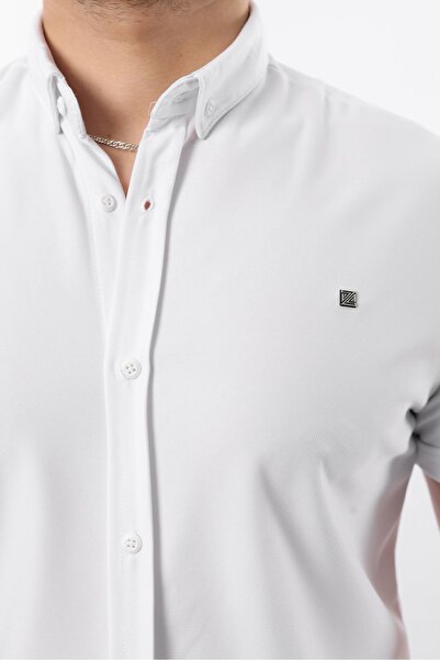 comstar Cămașă de vară, de bază, elegantă, cu mânecă scurtă, slim fit