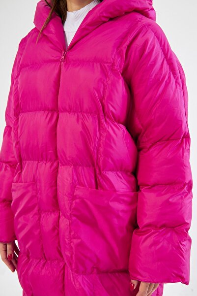 comstar Women's Hooded Long Oversize Puffer Coat