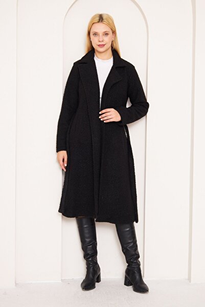 comstar Kadın Yün Karışımlı Astarsız Buklet Kaban