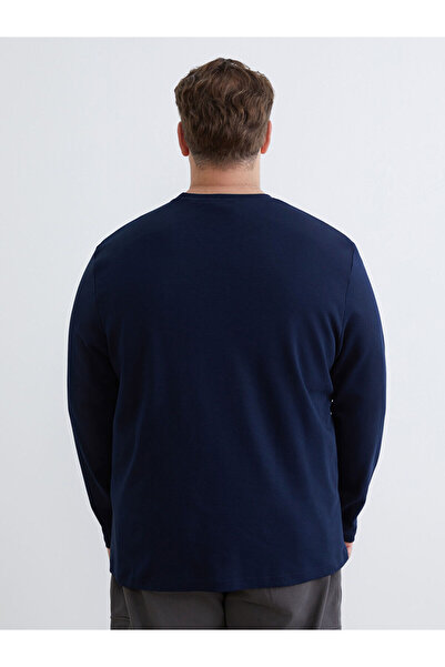 LC Waikiki Crew Neck Long Sleeve Printed Men's T-Shirt