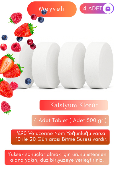 Saban 4 Adet Nem Alıcı Tablet | Küf Önleyici | Ev Tipi Rutubet Giderici | Mey...
