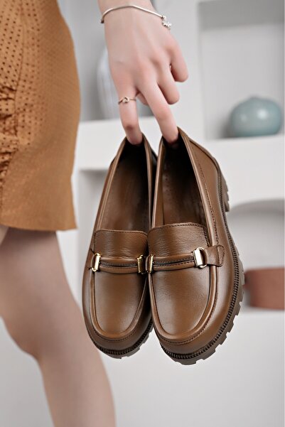 Diego Carlotti Hakiki Deri Kadın Günlük Tokalı Loafer Ayakkabı DC3508