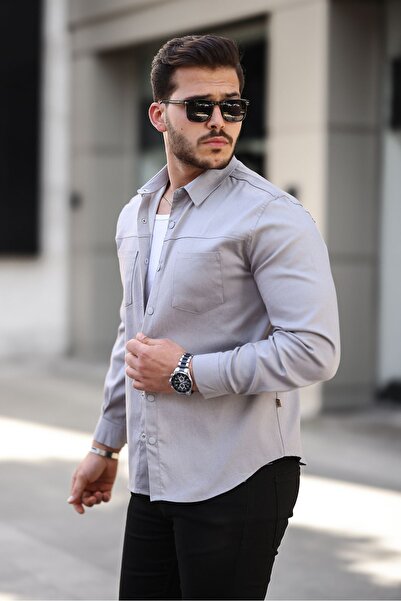 comstar Men's Double Pocket Capless Shirt