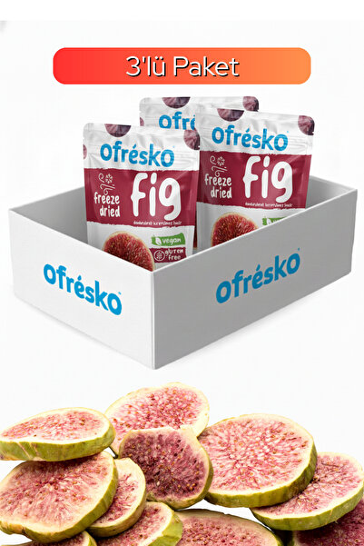 Ofrésko İncir Kuru Meyve Cipsi Freeze Dry 3'lü Paket - Dondurularak Kurutulmu...