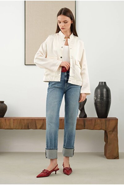 HEQA Бомбер-куртка - брошка з деталями у вигляді кісток