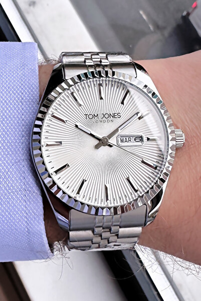 Tom Jones Original Men's Wristwatch 3 Atm Water Resistant Silver Color Steel ...