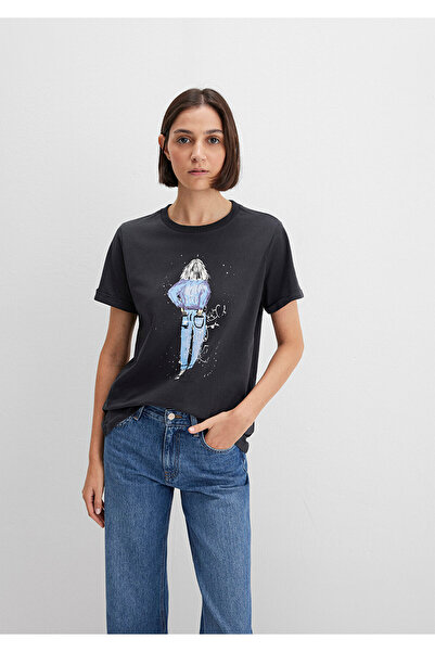Mavi Anthracite Denim Girl Istanbul T-Shirt - Κανονική Εφαρμογή 168890 -29726