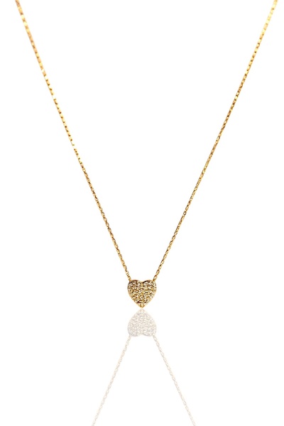 Güler Kuyumculuk Kadın Altın Kalpli Kolye Ucu ve Zinciri