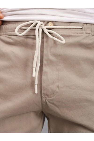 comstar Men's Elastic Waist Cargo Pocket Mink Jogger Pants