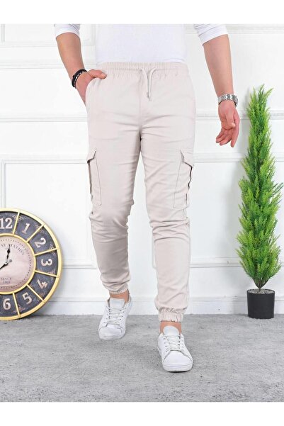 comstar Ανδρικό Washed Lycra Fabric Cargo Πόδια μέσης ελαστικό