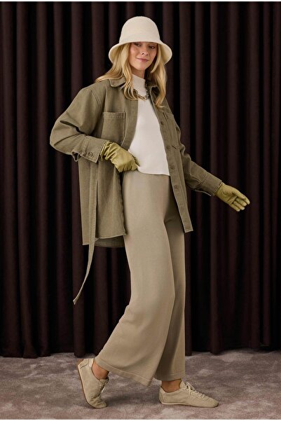 HEQA Vizon Ренклі Белі Ластіклі Трико Пантолон