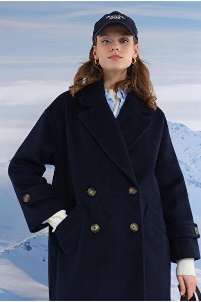 HEQA Kolu Apolet Detaylı Kaban Lacivert