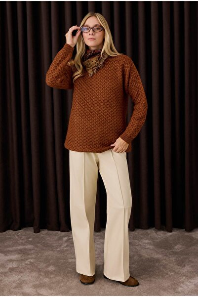 HEQA Örümcek Örgülü Kazak Kiremit