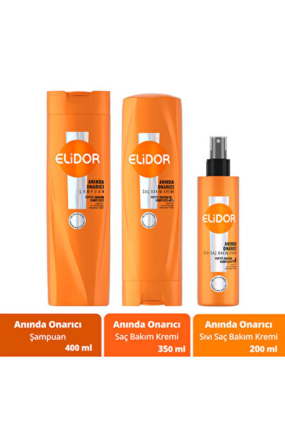 Elidor Anında Onarıcı Saç Bakım Seti 3'lü