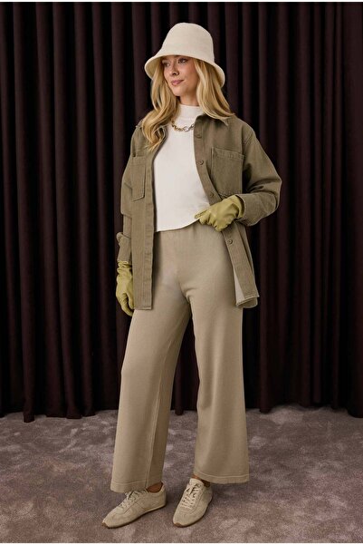 HEQA Vizon Ренклі Белі Ластіклі Трико Пантолон