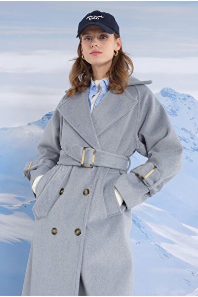 HEQA Uzun Kruvaze Kaban Sis