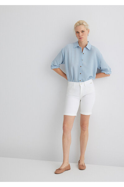 Mavi Alexis Gold Klasik Beyaz Jean Şort 1441530484