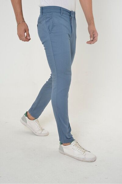 comstar Ανδρικό Slim βαμβακερό Classic B.Blue Skinny Chino παντελόνι