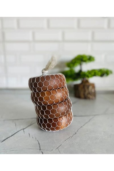 BALSA Round 4-Piece Wooden Snack Bowl